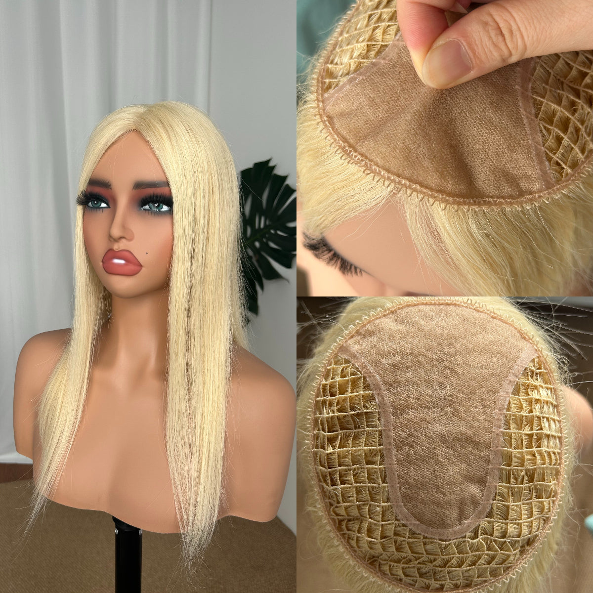 Silk Top Fish-Net Human Hair Topper | Size 6x6" | 16"