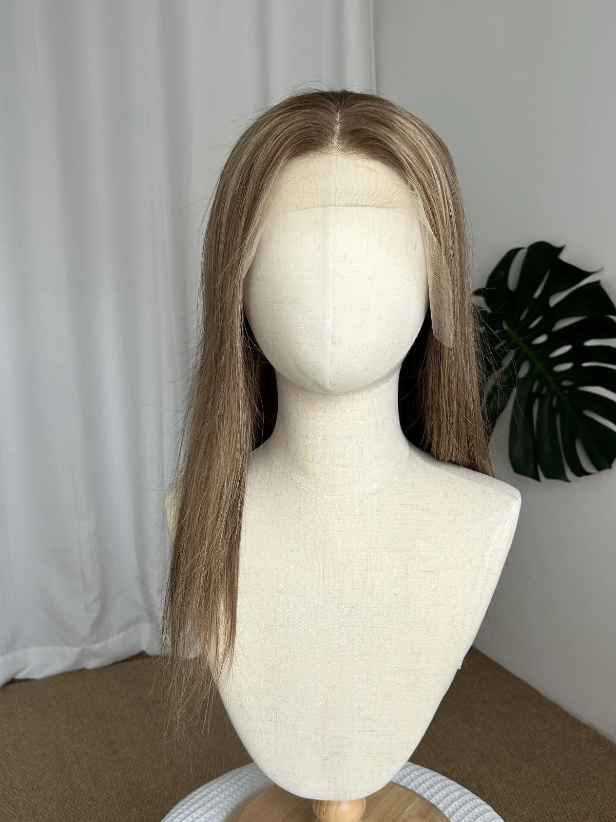 13×4 Lace Front Human Hair Wig | 180% Density | 18 Inches | Ash Brown