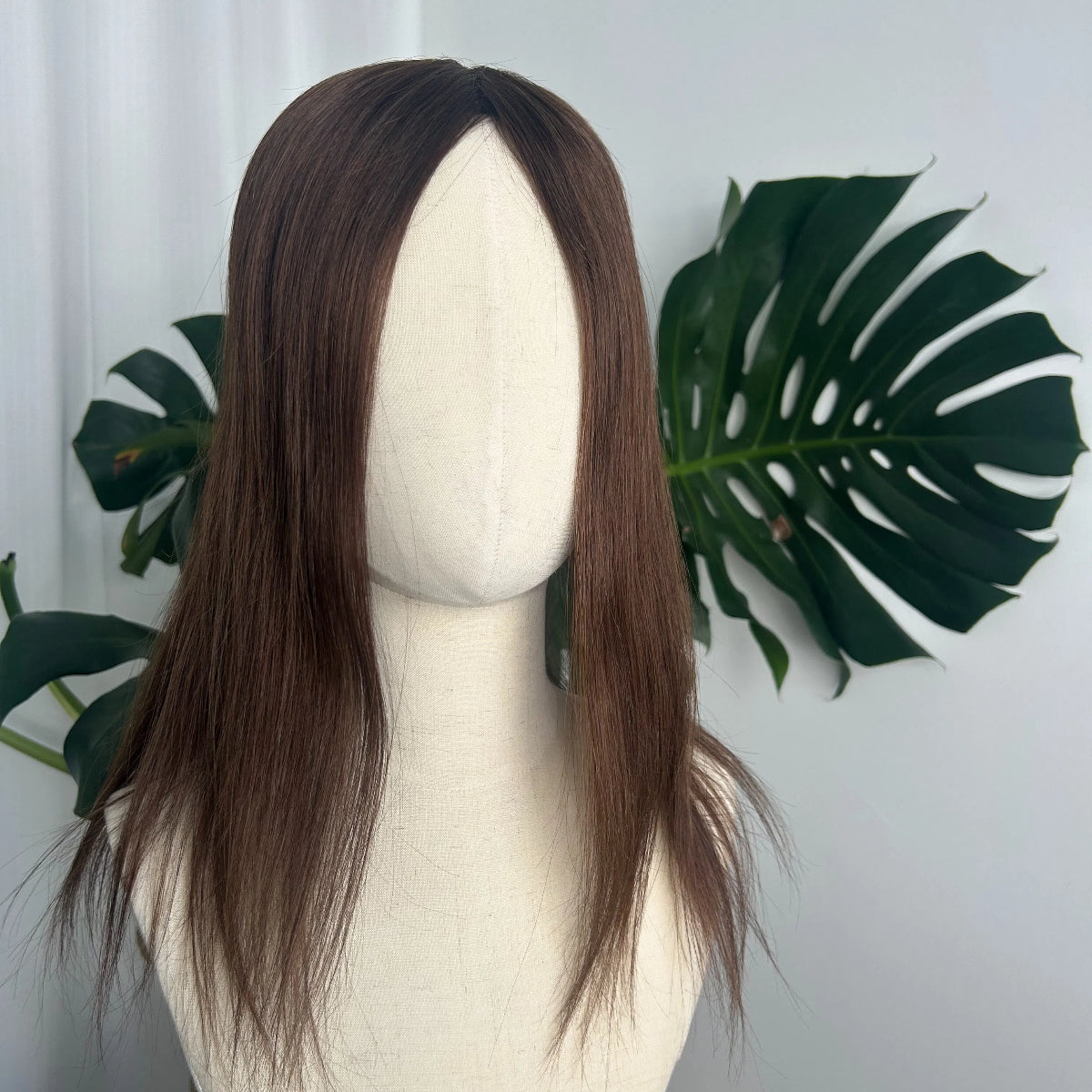 Mono Hair Topper 5.5" × 6" | Brazilian Human Hair | Dark Brown #3 - Hormel Wigs
