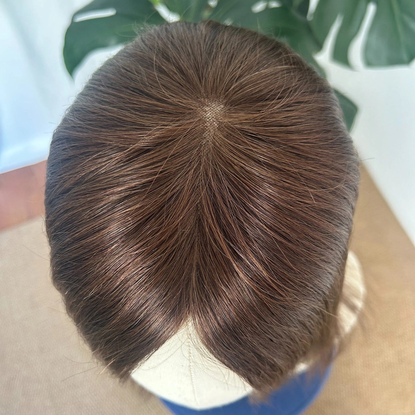 Mono Hair Topper 5.5" × 6" | Brazilian Human Hair | Dark Brown #3 - Hormel Wigs