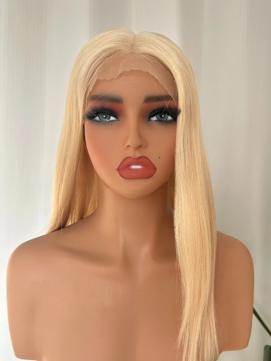 Medical Wig – Silk Top Full Hand-Tied Human Hair – Blonde