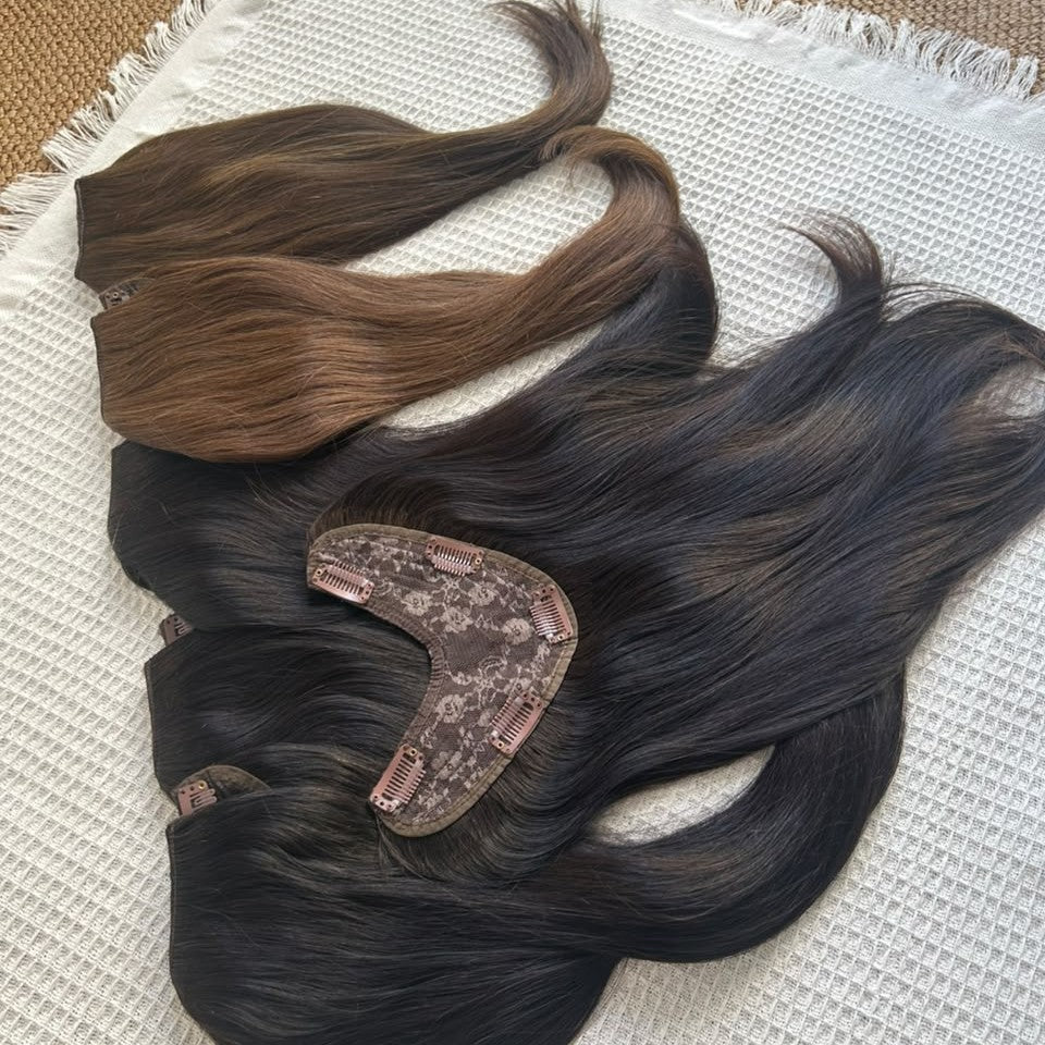 V-Shape Human Hair Hairpiece | 5.5x6" | 16" - Hormel Wigs