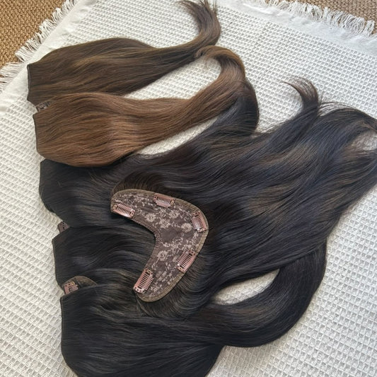 V-Shape Human Hair Hairpiece | 5.5x6" | 16" - Hormel Wigs