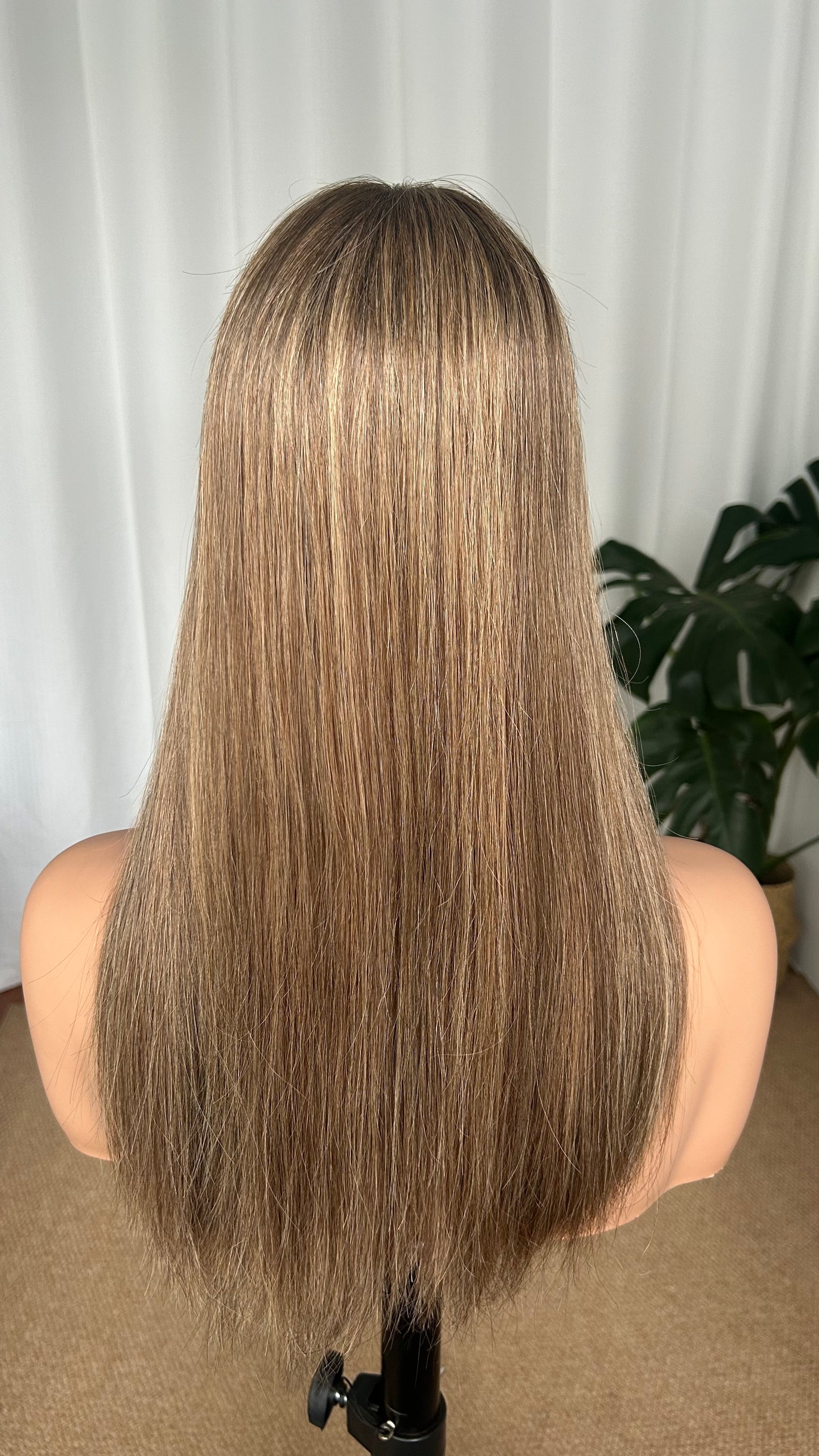 Custom Human Hair Topper | 6" × 7" Mono Base | 16" Length