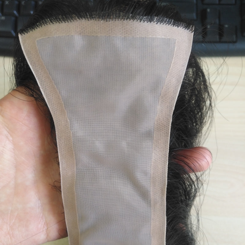 Mini SILK Partings 2.75X5.5" Remy Human Hair 14" - Hormel Wigs