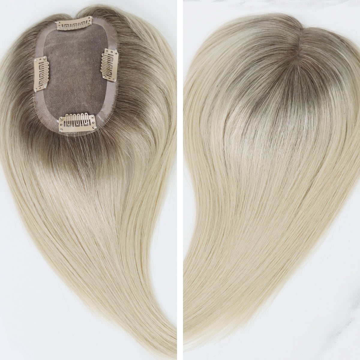 Mini parting 3*5" Full Mono Remy Human Hair Topper 10" - Hormel Wigs