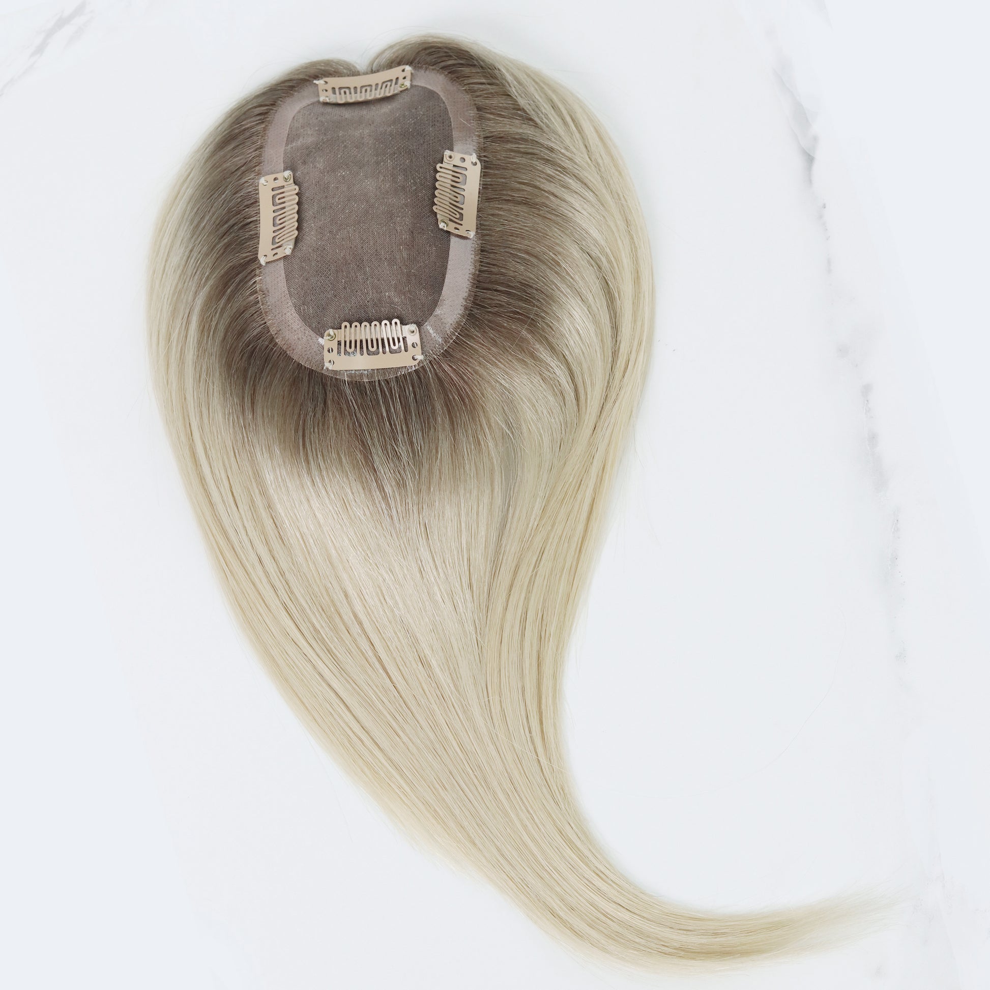 Mini parting 3*5" Full Mono Remy Human Hair Topper 10" - Hormel Wigs